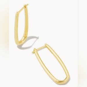 Kendra Scott Ellen Elongated Hoop Earring 18 K Gold Vermeil NWT